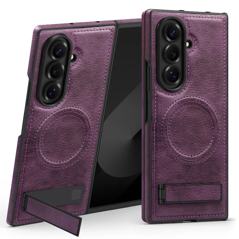 FoldLux Pro – Leather MagSafe Kickstand Case for Galaxy Z Fold