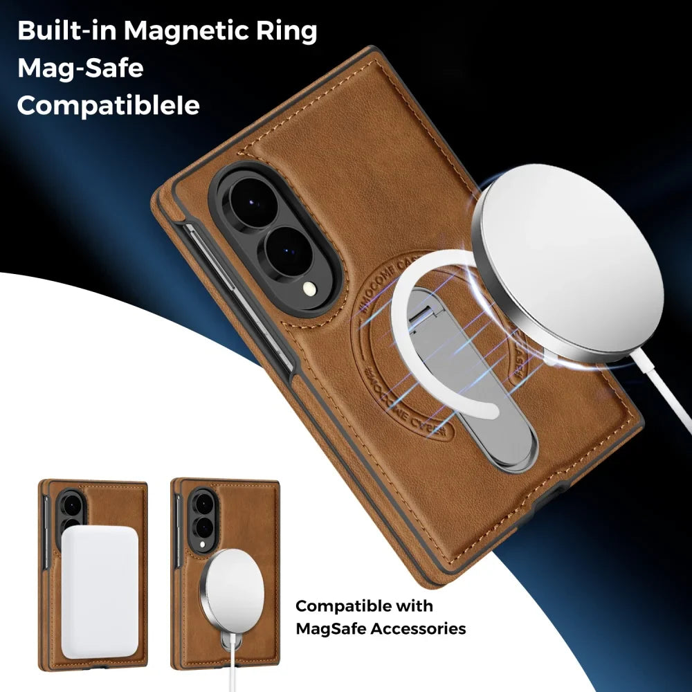 360° Magnetic Leather Stand Case for Samsung Galaxy Z Fold 8