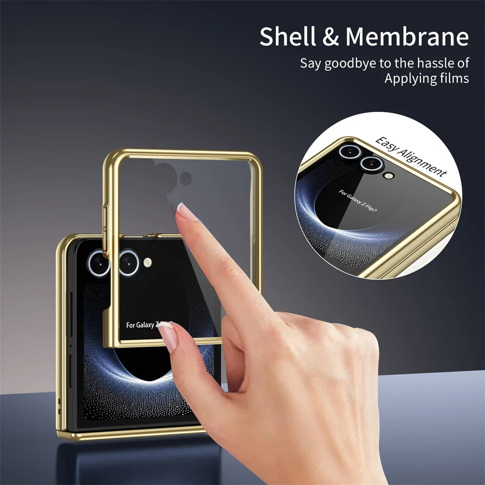 Metal Case with Full Hinge Protection for Galaxy Z Flip Series