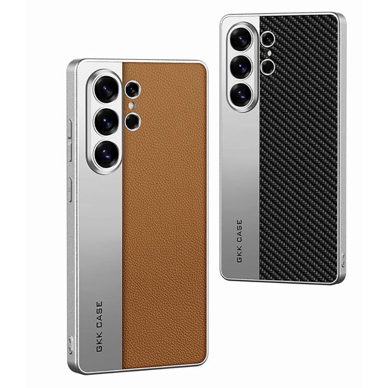 Samsung Galaxy S26 Ultra Ultra-Thin Leather Case – Matte Electroplated Cover
