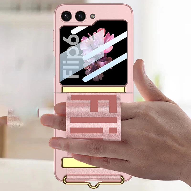 Stylish Wristband Hard Case for Samsung Galaxy Z Flip 6