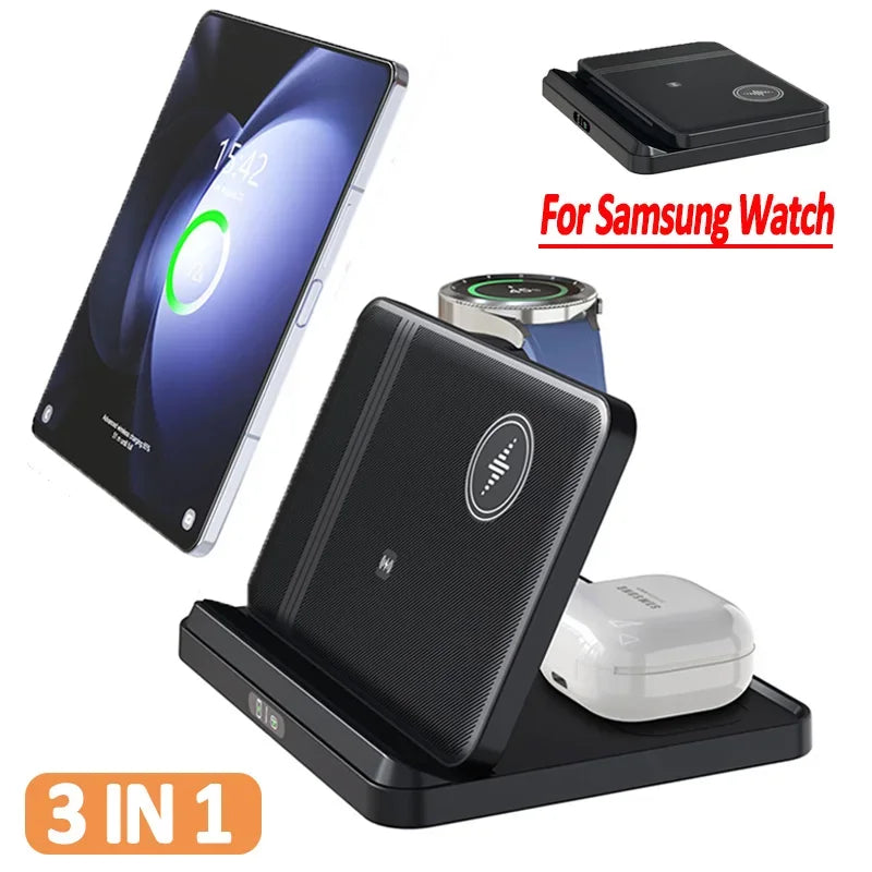 3 in 1 Foldable Wireless Charger Stand for Samsung Galaxy Z Fold Series