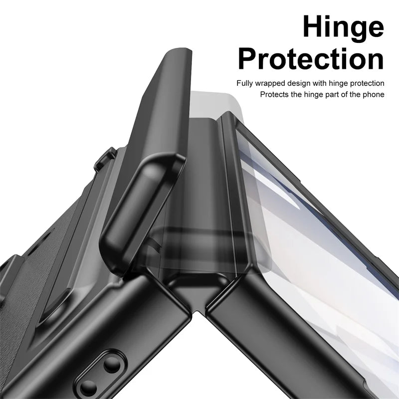 Premium Leather Case with Pen Slot & Full Protection for Z Fold