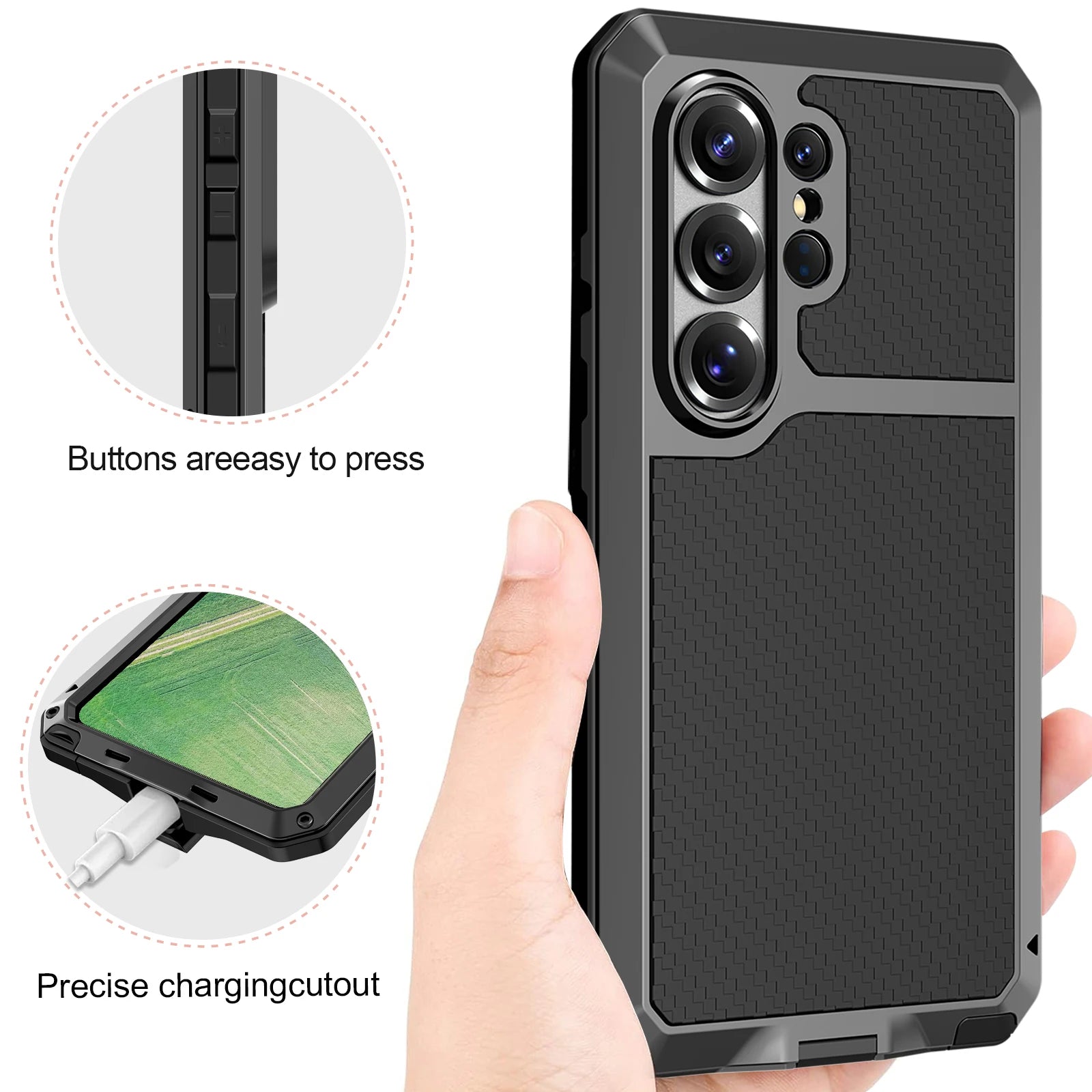 Samsung Galaxy S26 Ultra 360° Armor Case – Metal Frame & Glass Protection - Odin case