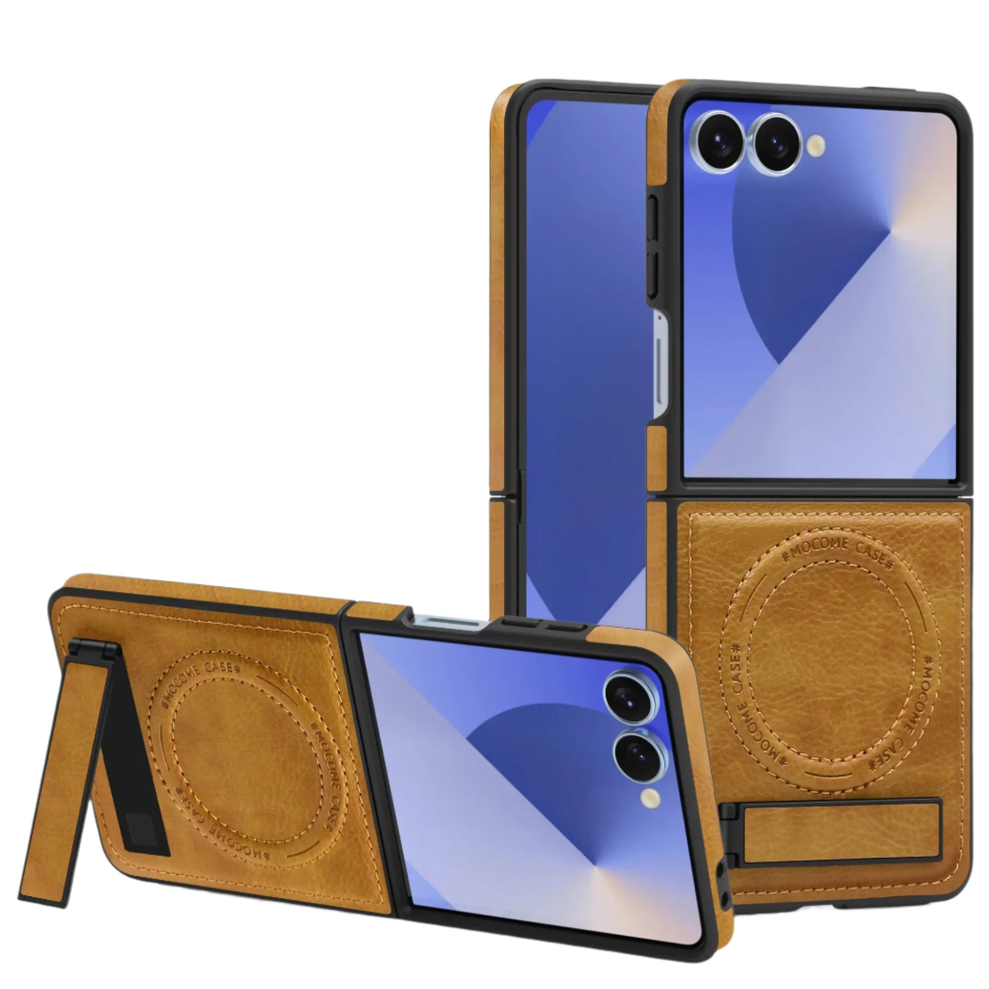 Leather MagSafe Stand Case for Z Flip Series