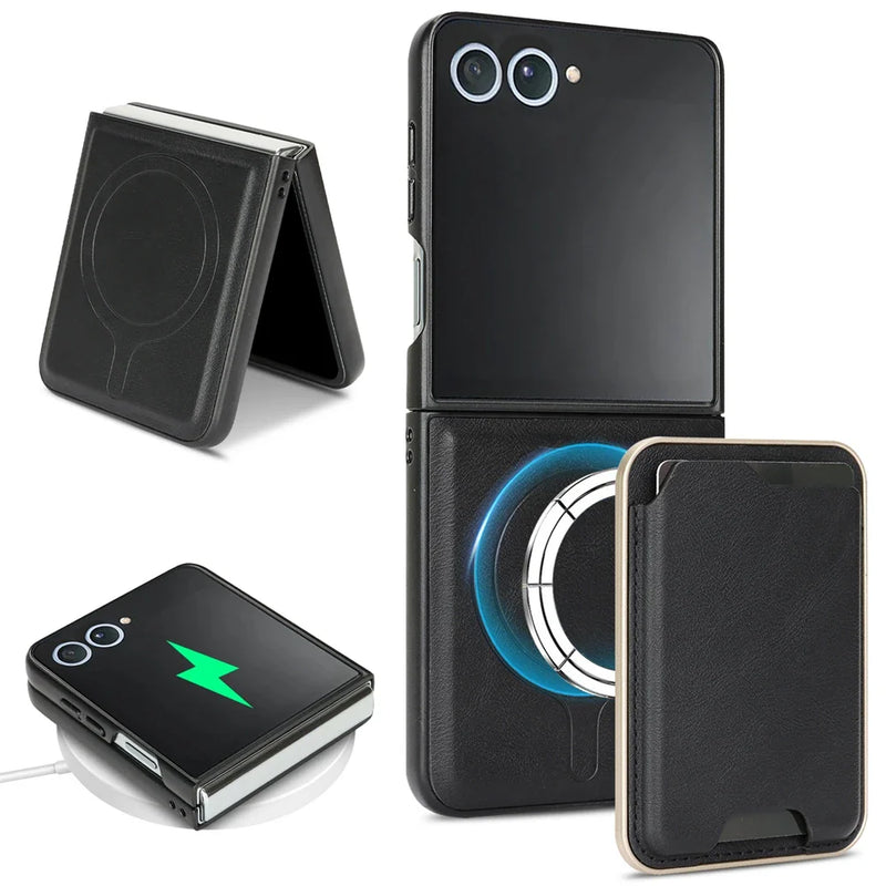 MagSafe Leather Wallet Case Galaxy Z Flip 6