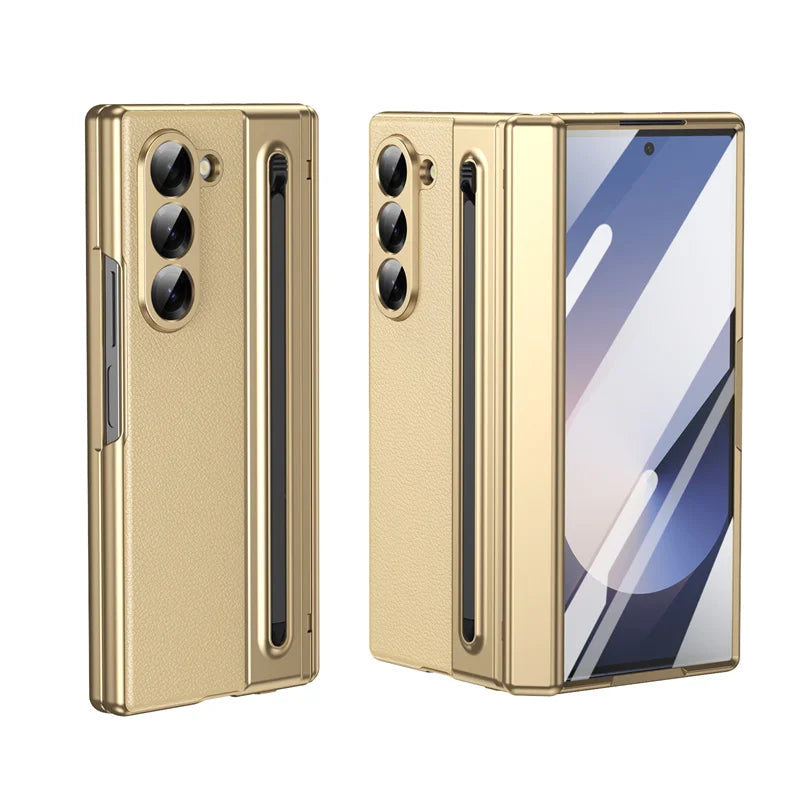 Premium Leather Case with Pen Slot & Full Protection for Z Fold