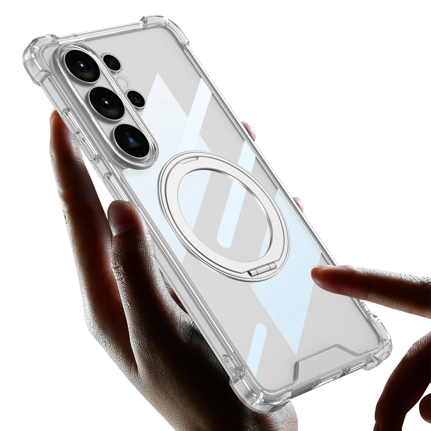 Samsung Galaxy S26 Ultra MagSafe Clear Case – Rotating Stand Back Cover - Odin case