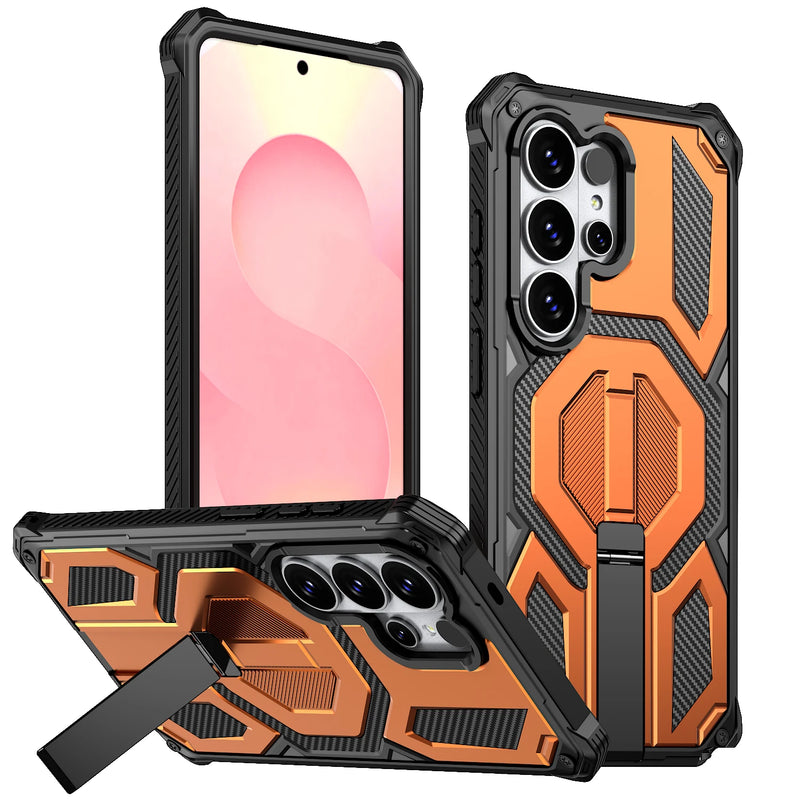 Samsung Galaxy S26 Ultra MagSafe Armor Case Magnetic Metal Stand Black Orange Blue Gray
