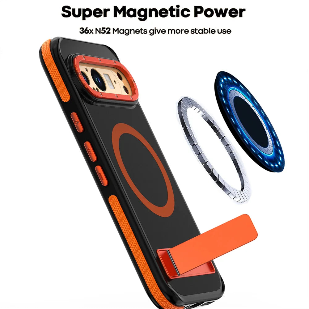 Luxury Folding Stand Magnetic Case For Google Pixel 9 Series