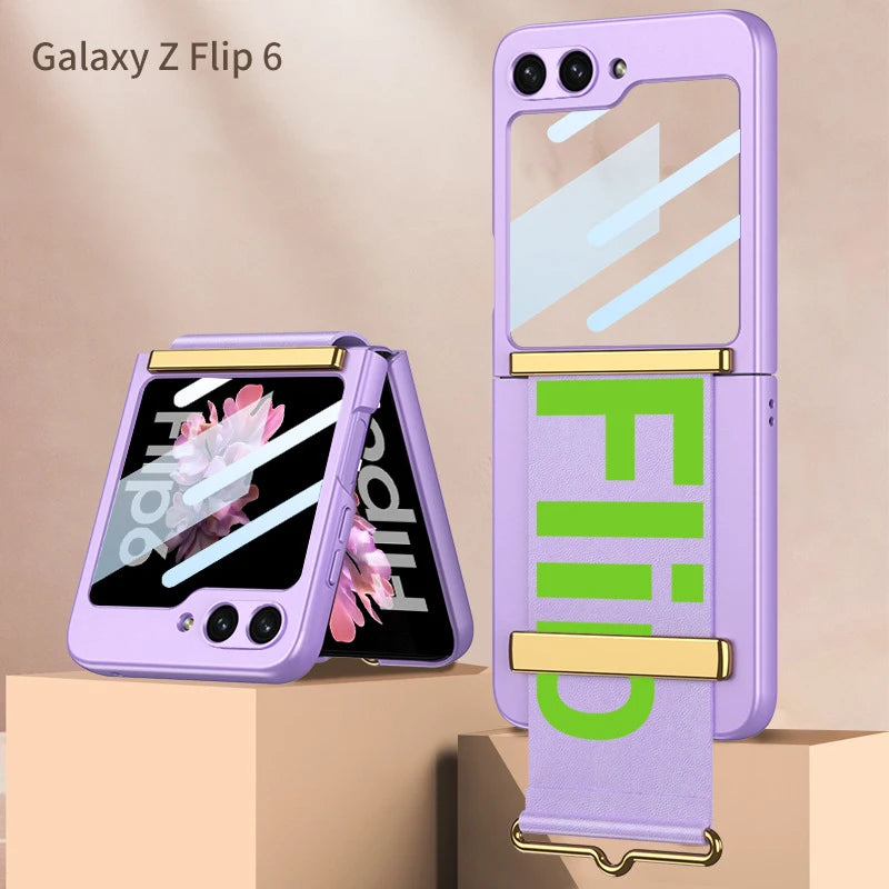 Stylish Wristband Hard Case for Samsung Galaxy Z Flip 6