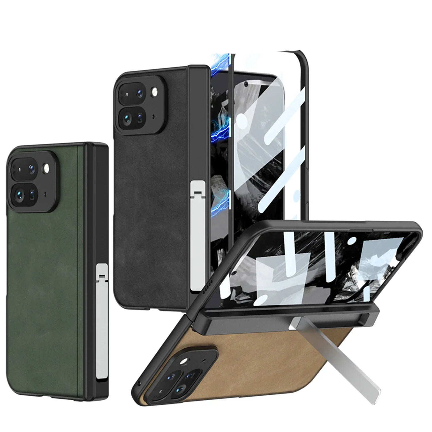 Google Pixel 9 Pro Fold Leather Case with Stand