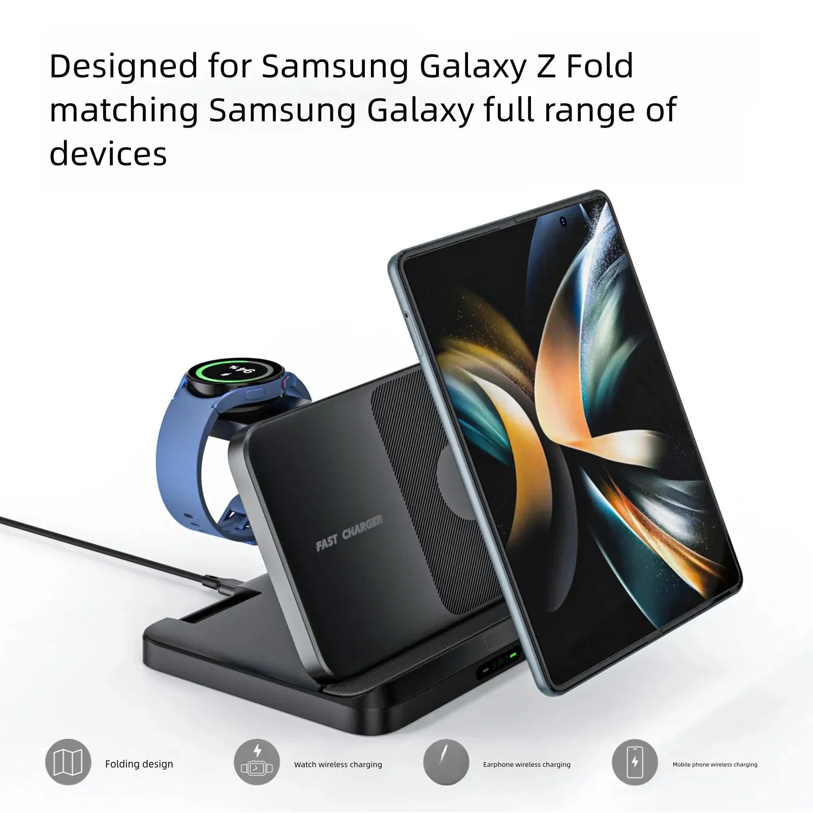 Premium 3 in 1 Wireless Charger for Z Fold Series