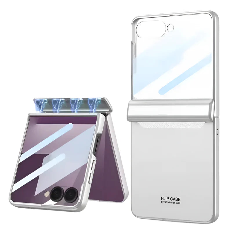 Magnetic Transparent Case with Hinge Protection for Z Flip Series