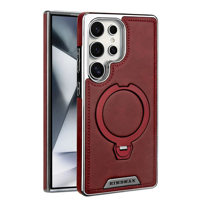 Samsung Galaxy S MagSafe Leather Case – Rotating Stand Back Cover