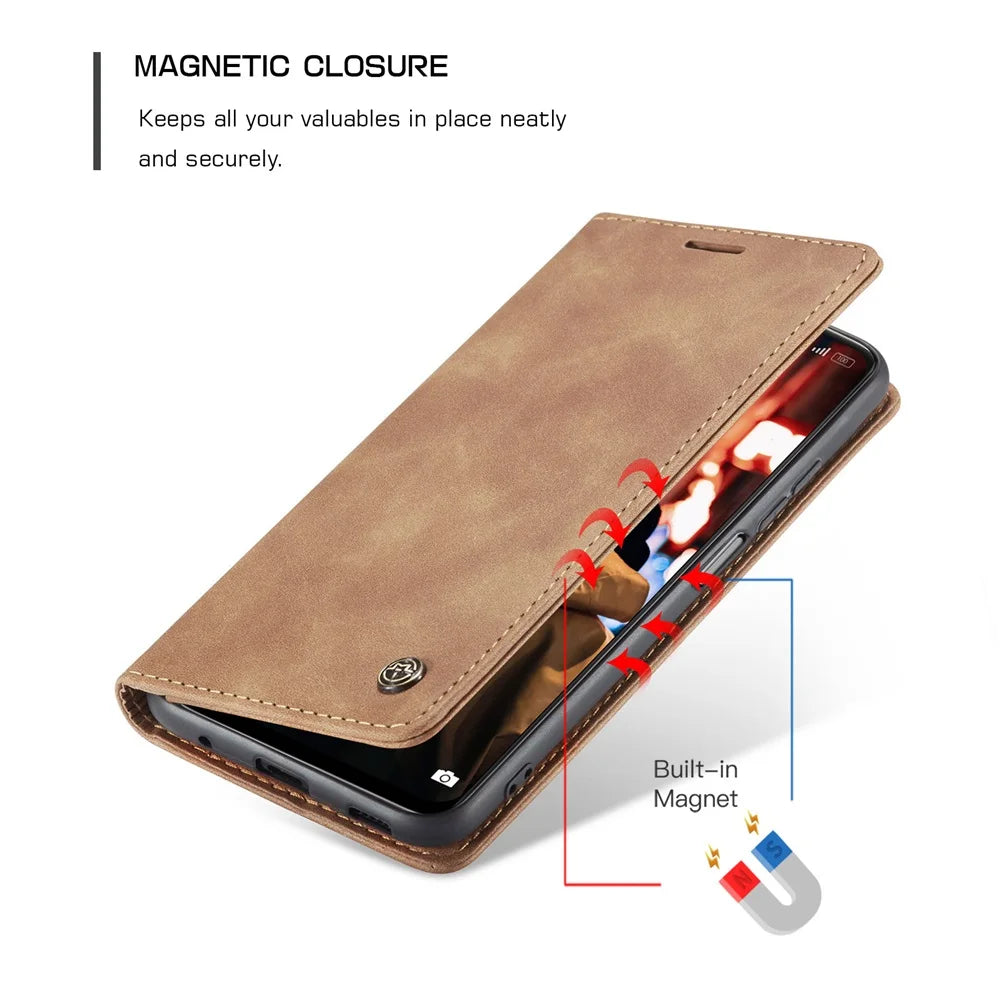 Premium Flip Leather Phone Case For Pixel Series