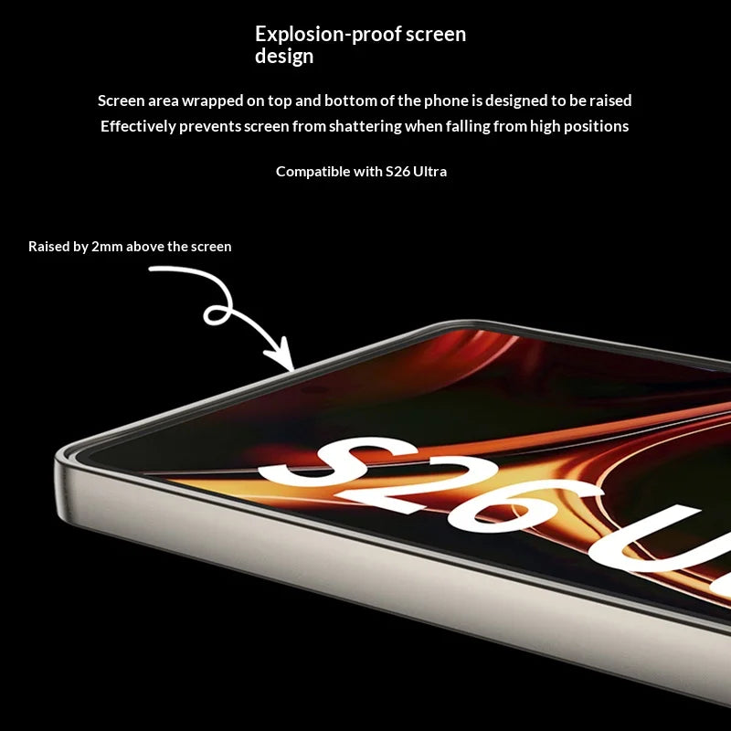 Samsung Galaxy S26 Ultra Leather Case – Plated Camera Frame Cover