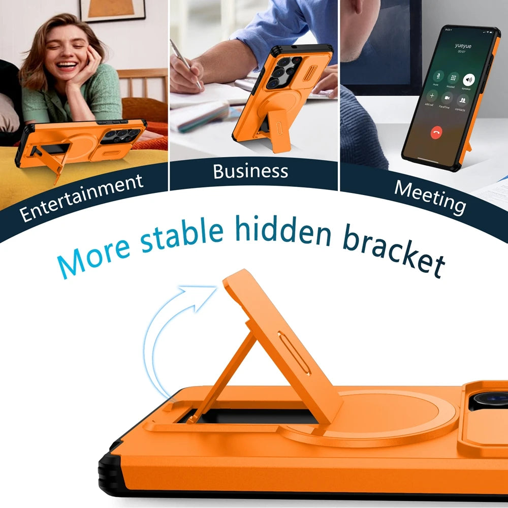 Samsung Galaxy S26 Ultra MagSafe Armor Case – Magnetic Stand - Odin case