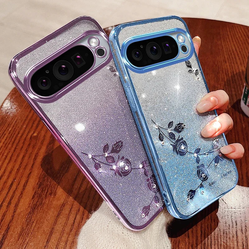 Luxury Diamond Ring Holder Case For Google Pixel 9 Series