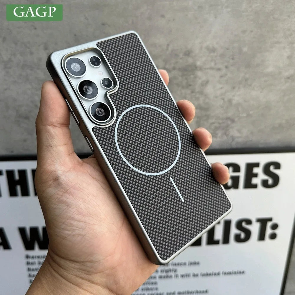 Business Carbon Fiber MagSafe Case for Samsung Galaxy S
