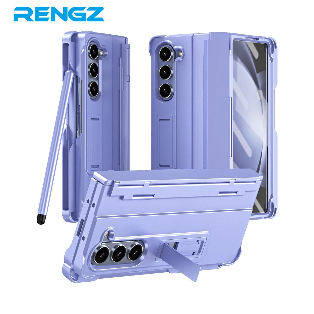 Pen Slot Case with Stand and Hinge Protection for Samsung Galaxy Z Fold 6