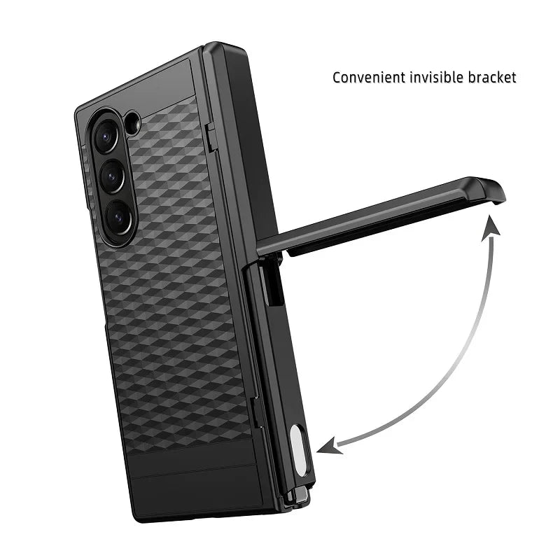 Full Protective Case with Invisible Bracket For Samsung Z Fold 6