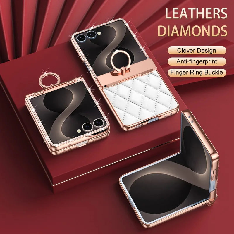 Samsung Galaxy Z Flip 8 Luxury Diamond Ring Case