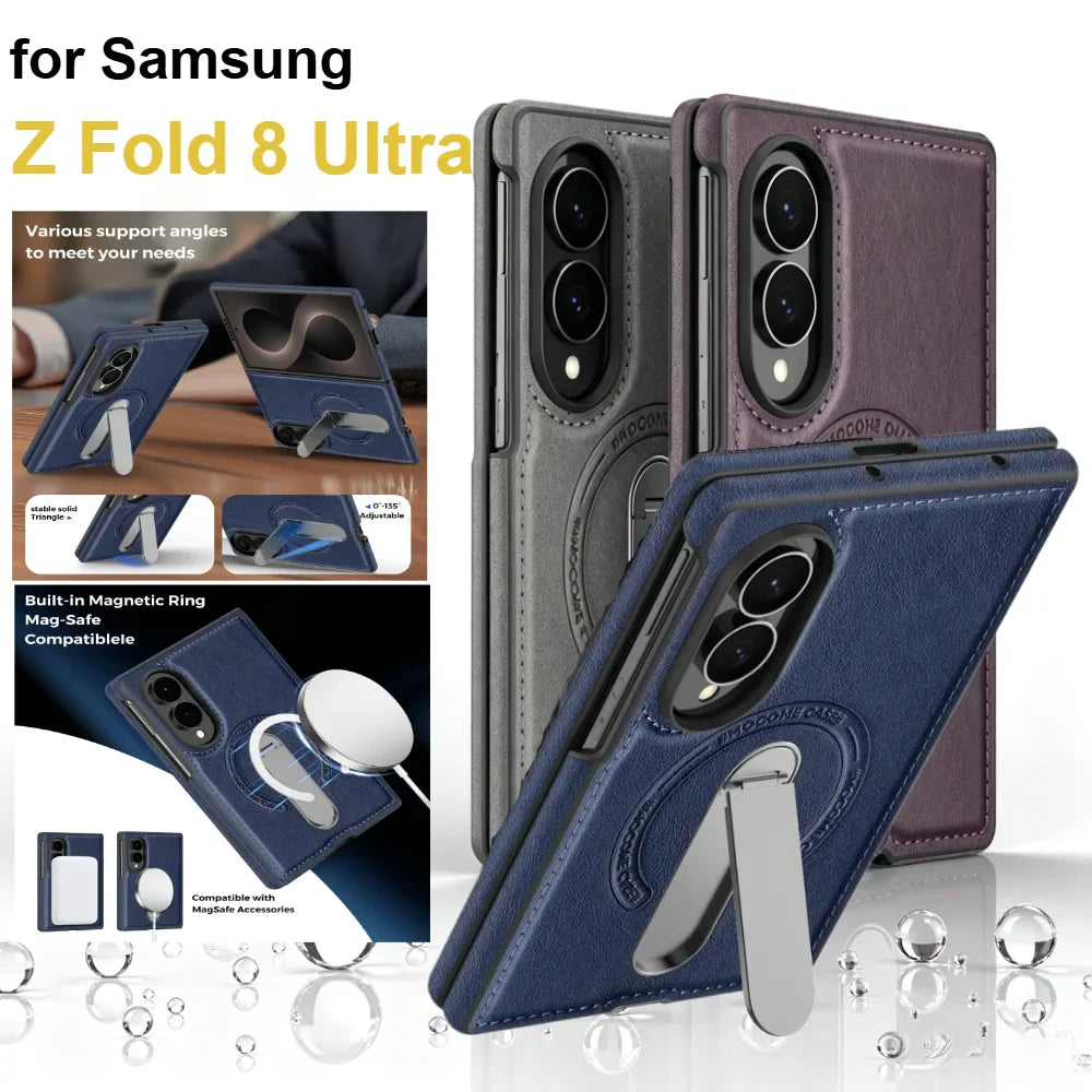 360° Magnetic Leather Stand Case for Samsung Galaxy Z Fold 8
