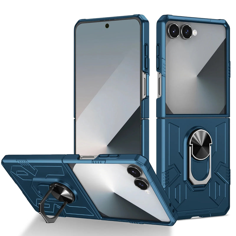 Rugged Armor Ring Case Galaxy Z Flip 6 Light Blue