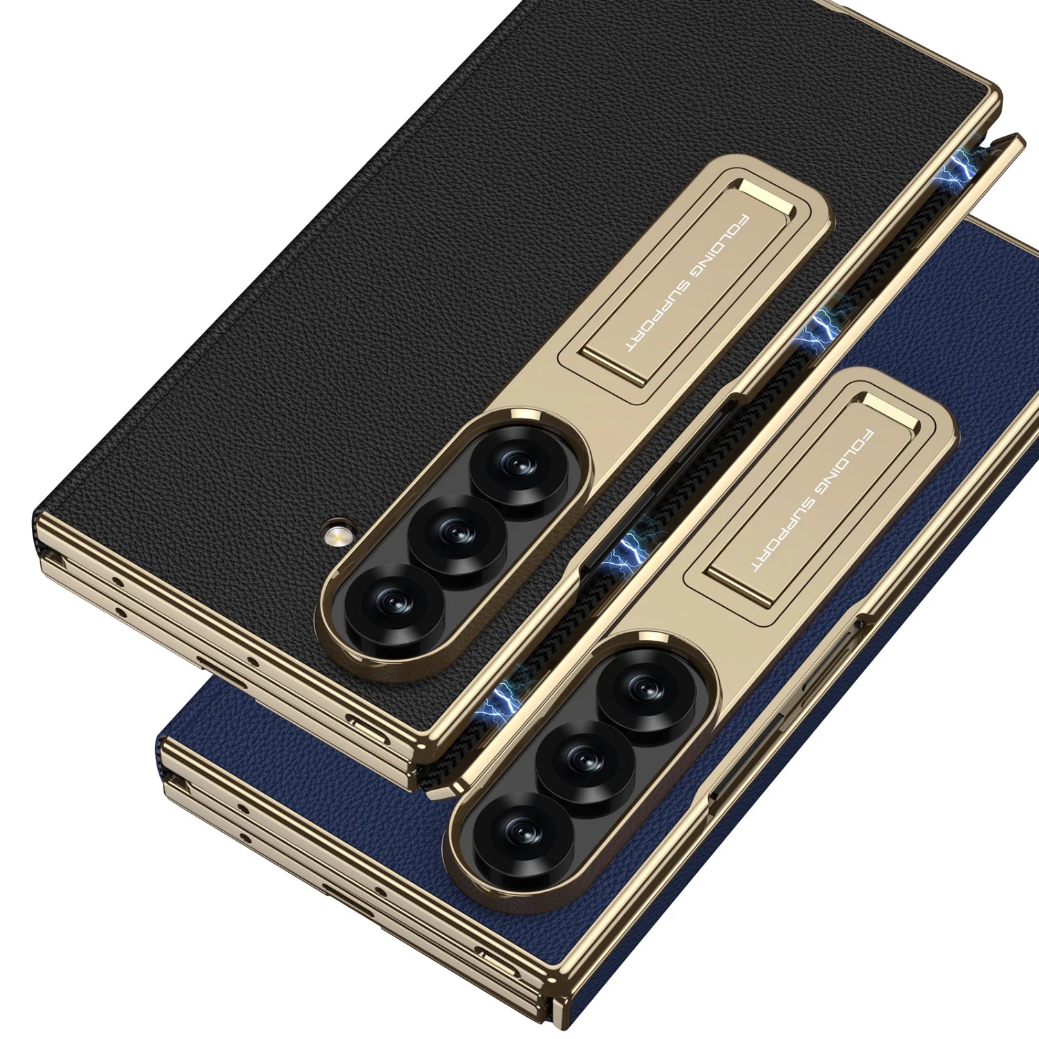 Samsung Galaxy Z TriFold Magnetic Leather Case with Hinge & Stand