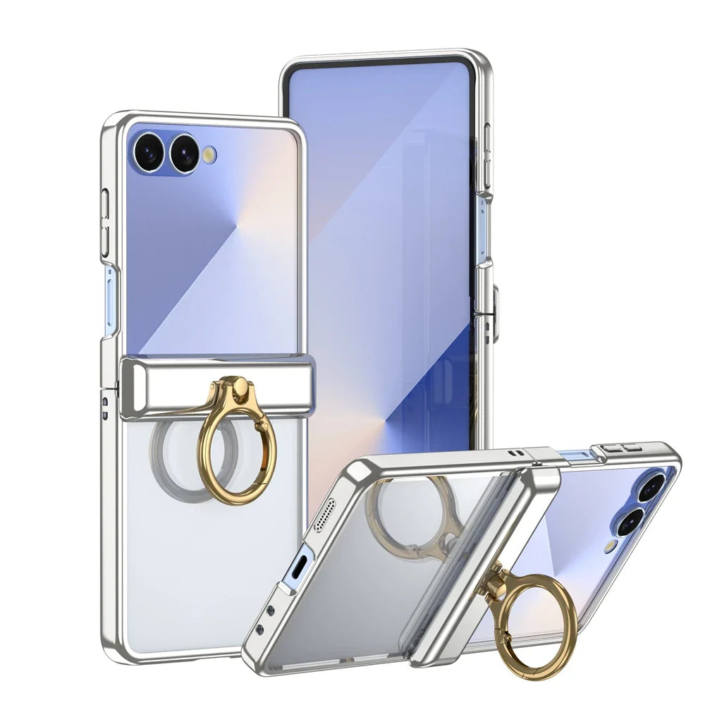 Clear Magnetic Kickstand Case for Galaxy Z Flip Series