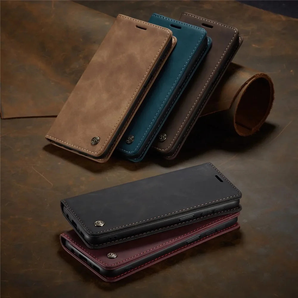 Premium Flip Leather Phone Case For Pixel Series