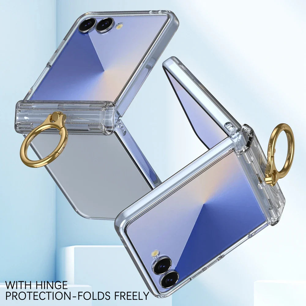 Clear Magnetic Kickstand Case for Galaxy Z Flip Series