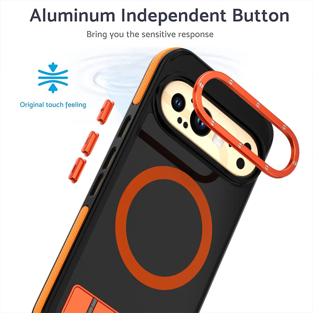 Luxury Folding Stand Magnetic Case For Google Pixel 9 Series