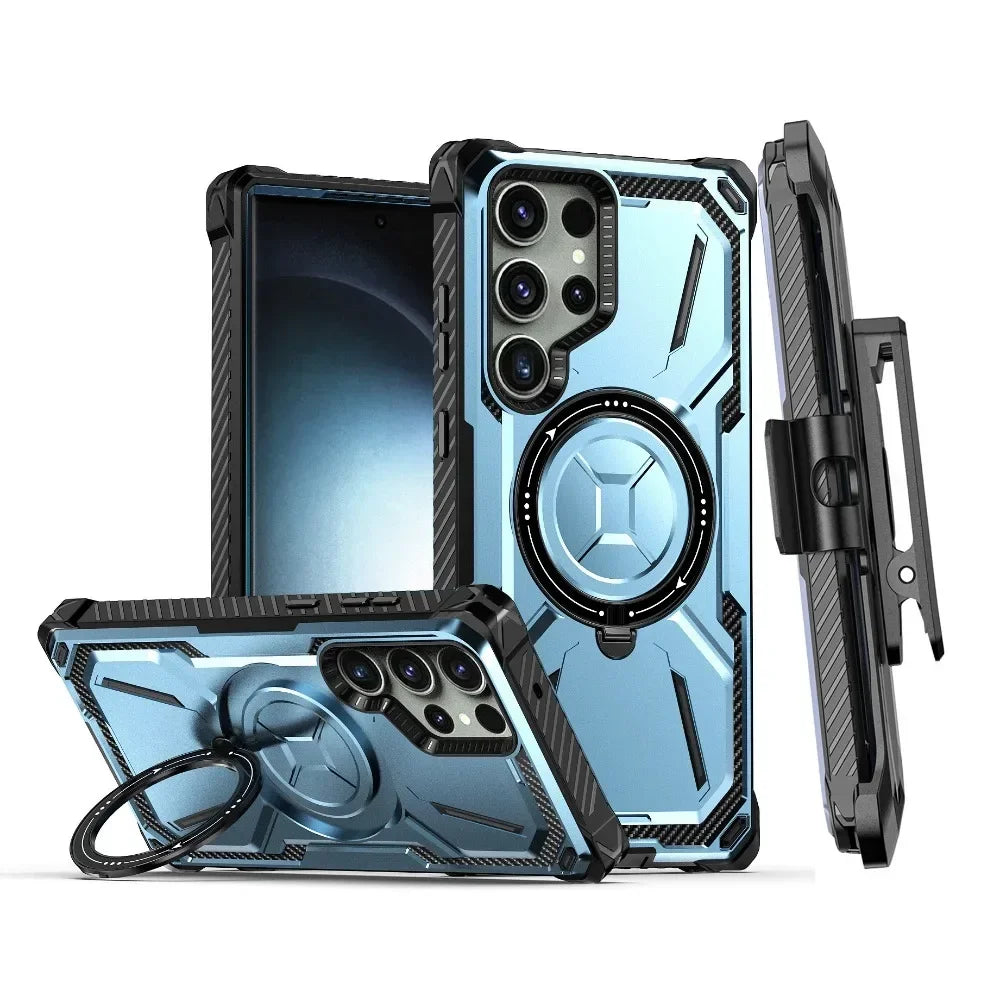 ToughMag Pro – Rugged Armor MagSafe Case with Ring & Clip for Galaxy S Series