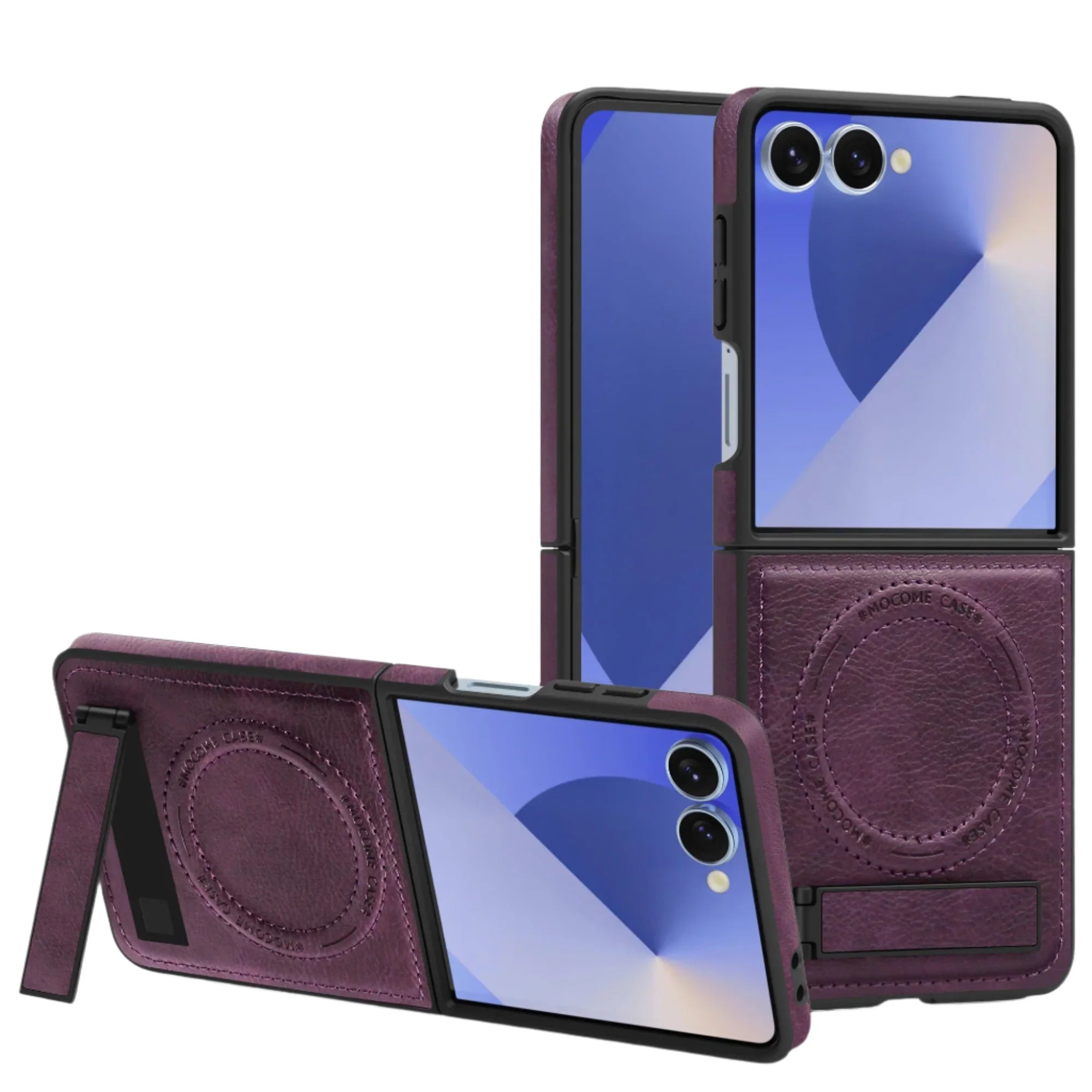 Leather MagSafe Stand Case for Z Flip Series