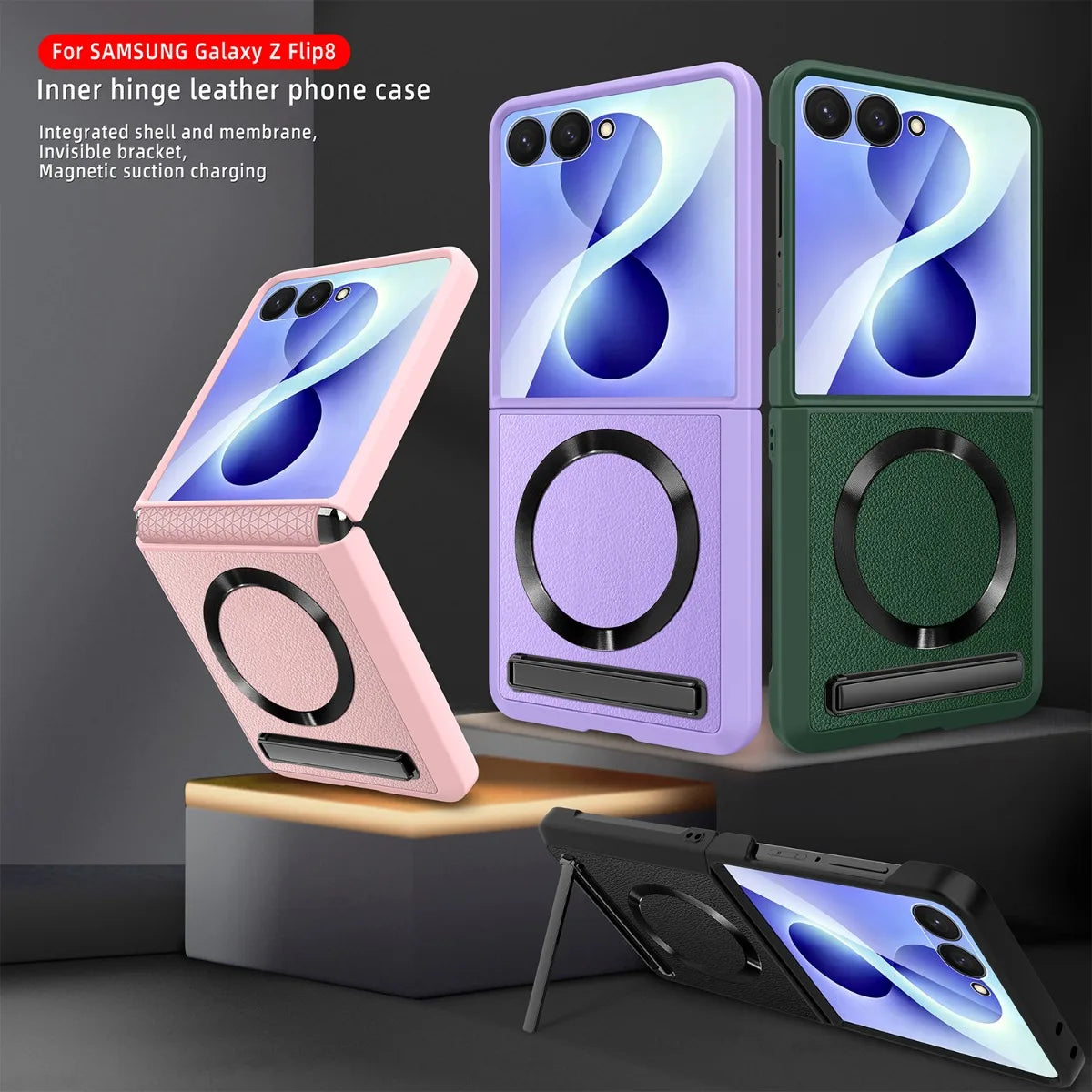 Samsung Galaxy Z Flip 8 MagSafe Stand Case with Screen Protection