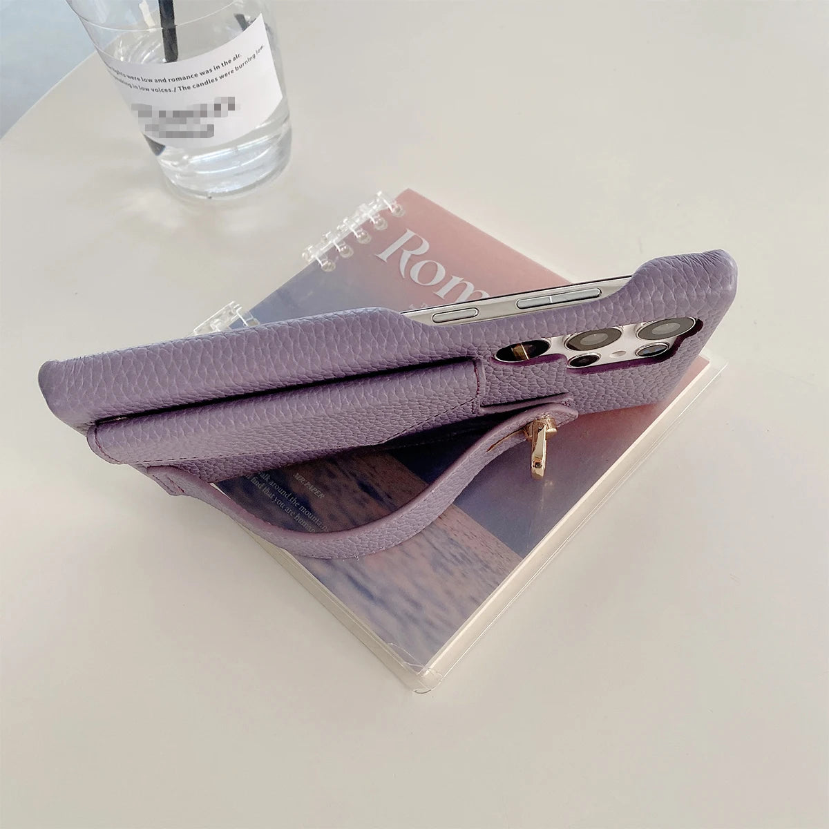 LuxStrap Wallet – PU Leather Wrist Strap Phone Case for Galaxy S Series