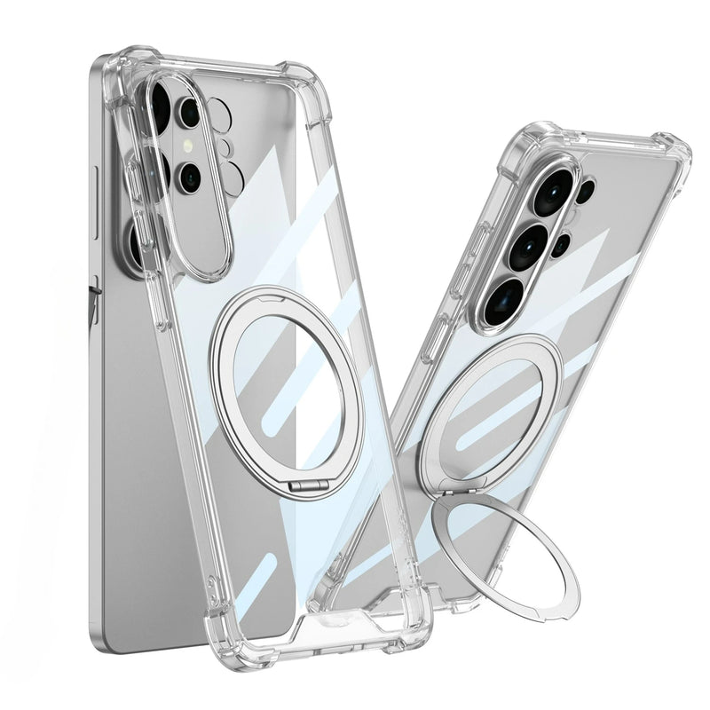 Samsung Galaxy S26 Ultra MagSafe Clear Case – Rotating Stand Back Cover