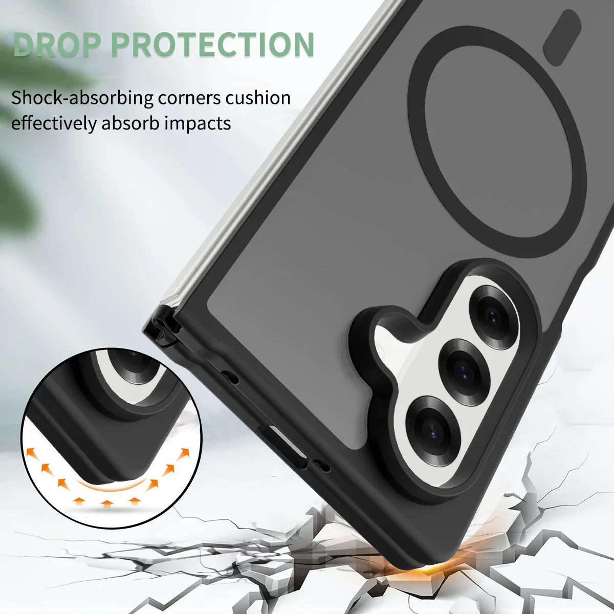 FoldGuard Frost – Magnetic Shield Case with Soft Frame