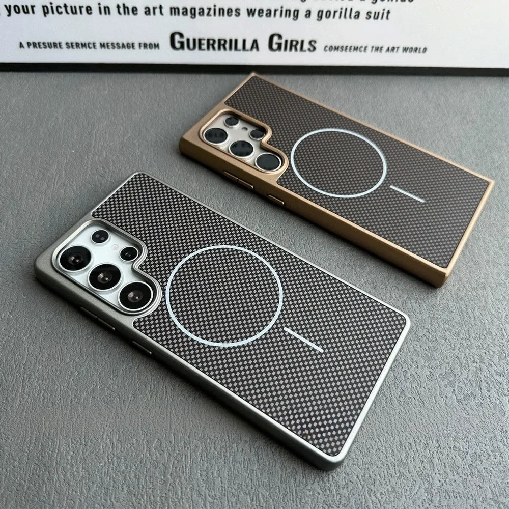 Business Carbon Fiber MagSafe Case for Samsung Galaxy S