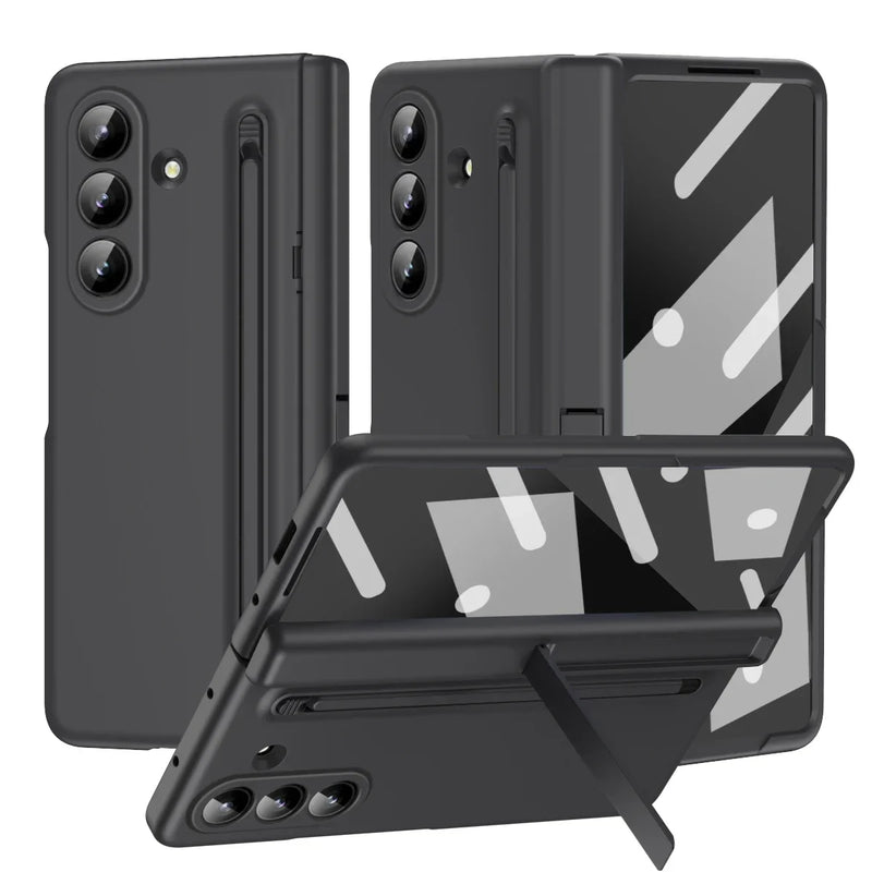 All-in-One Hard Case S Pen Slot Galaxy Z Fold 6 Black Blue Green White
