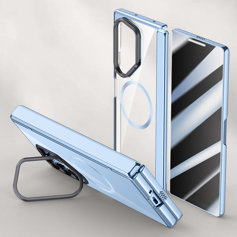 Crystal Clear Magnetic Case with Kickstand for Galaxy Z Fold 6