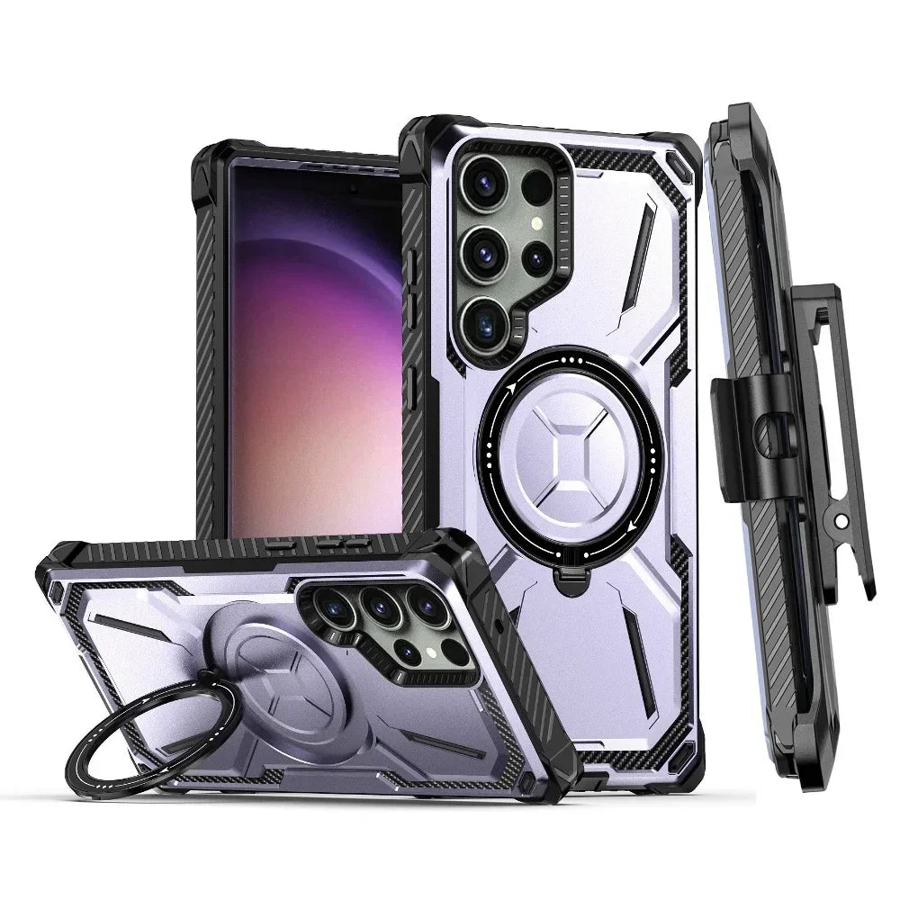ToughMag Pro – Rugged Armor MagSafe Case with Ring & Clip for Galaxy S Series