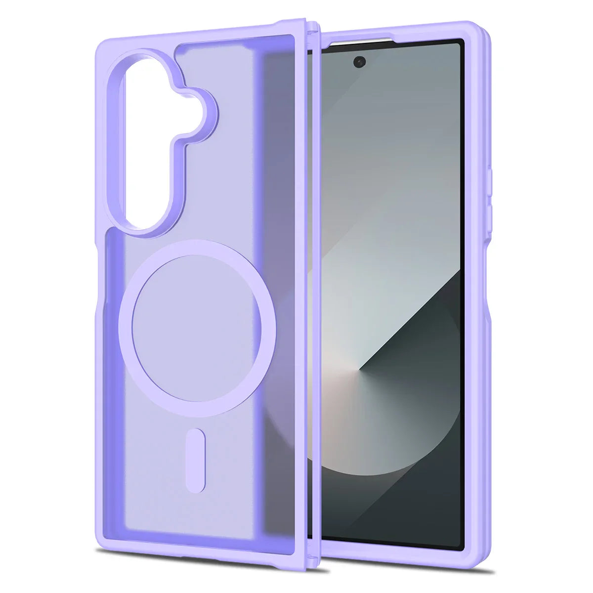 FoldGuard Frost – Magnetic Shield Case with Soft Frame