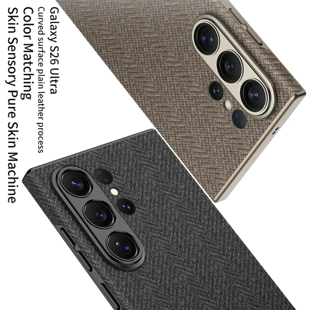 Samsung Galaxy S26 Ultra MagSafe Leather Case – Matte Curved Armor Cover - Odin case