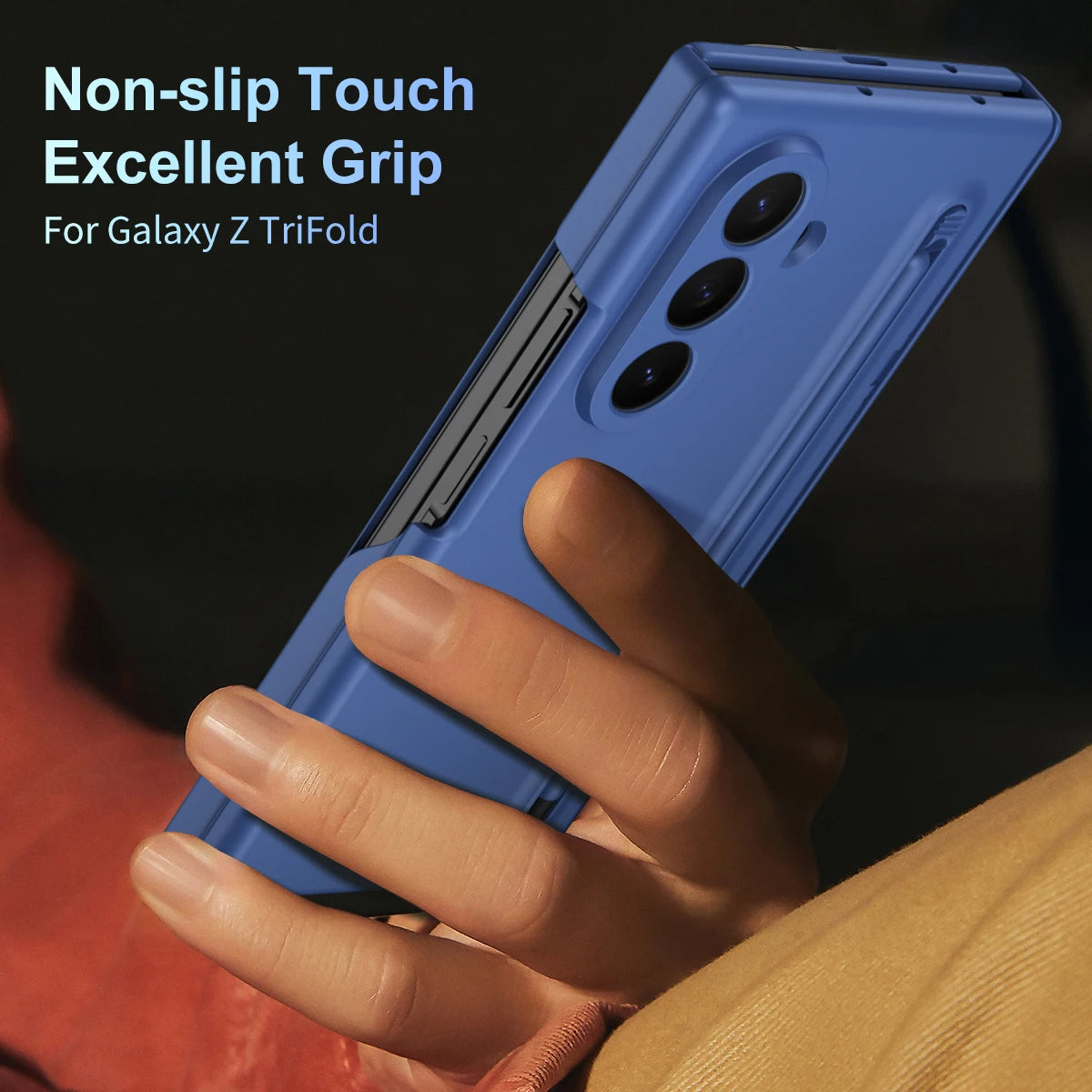 Samsung Galaxy Z TriFold Skin-Feel Case with Stand & Pen Slot