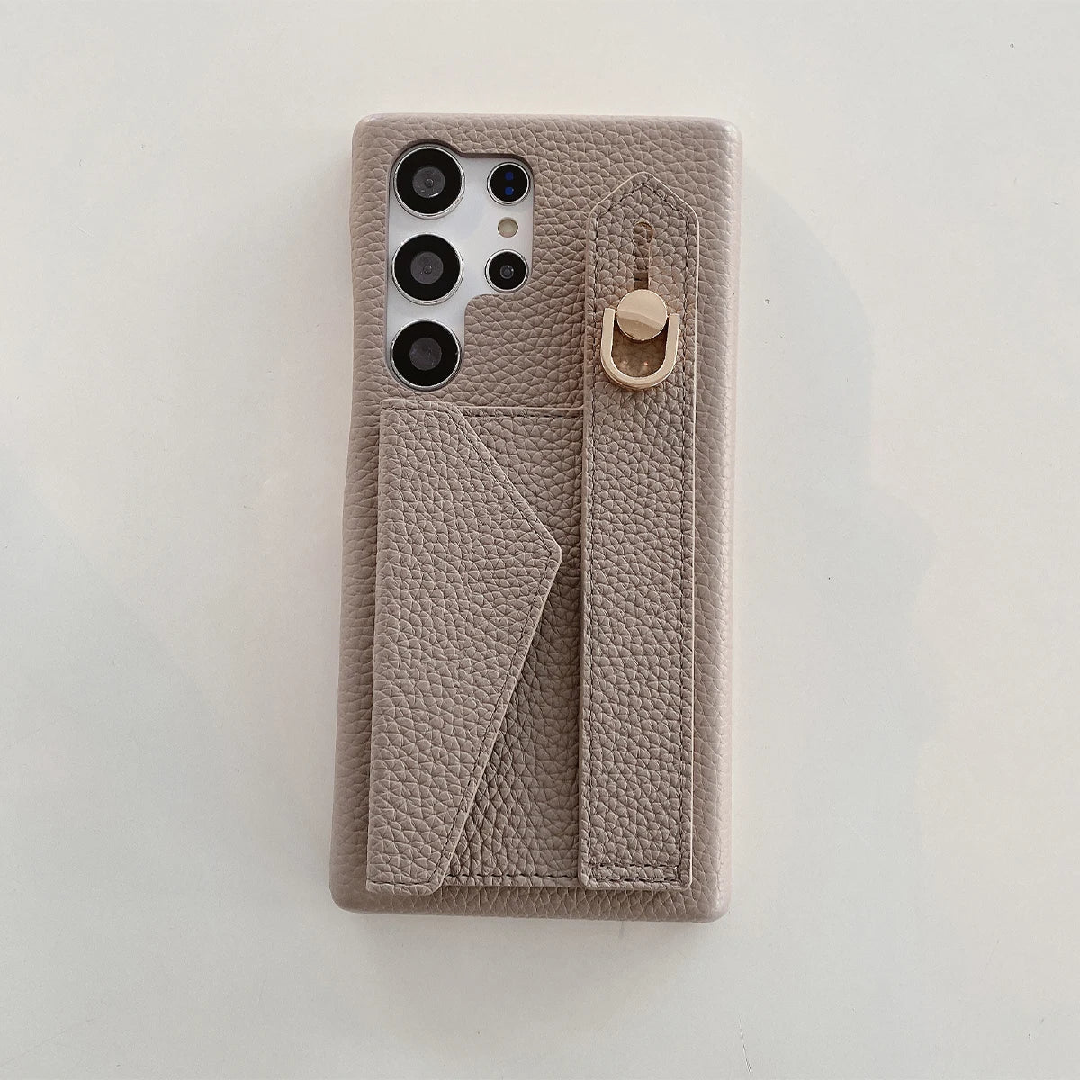 LuxStrap Wallet – PU Leather Wrist Strap Phone Case for Galaxy S Series