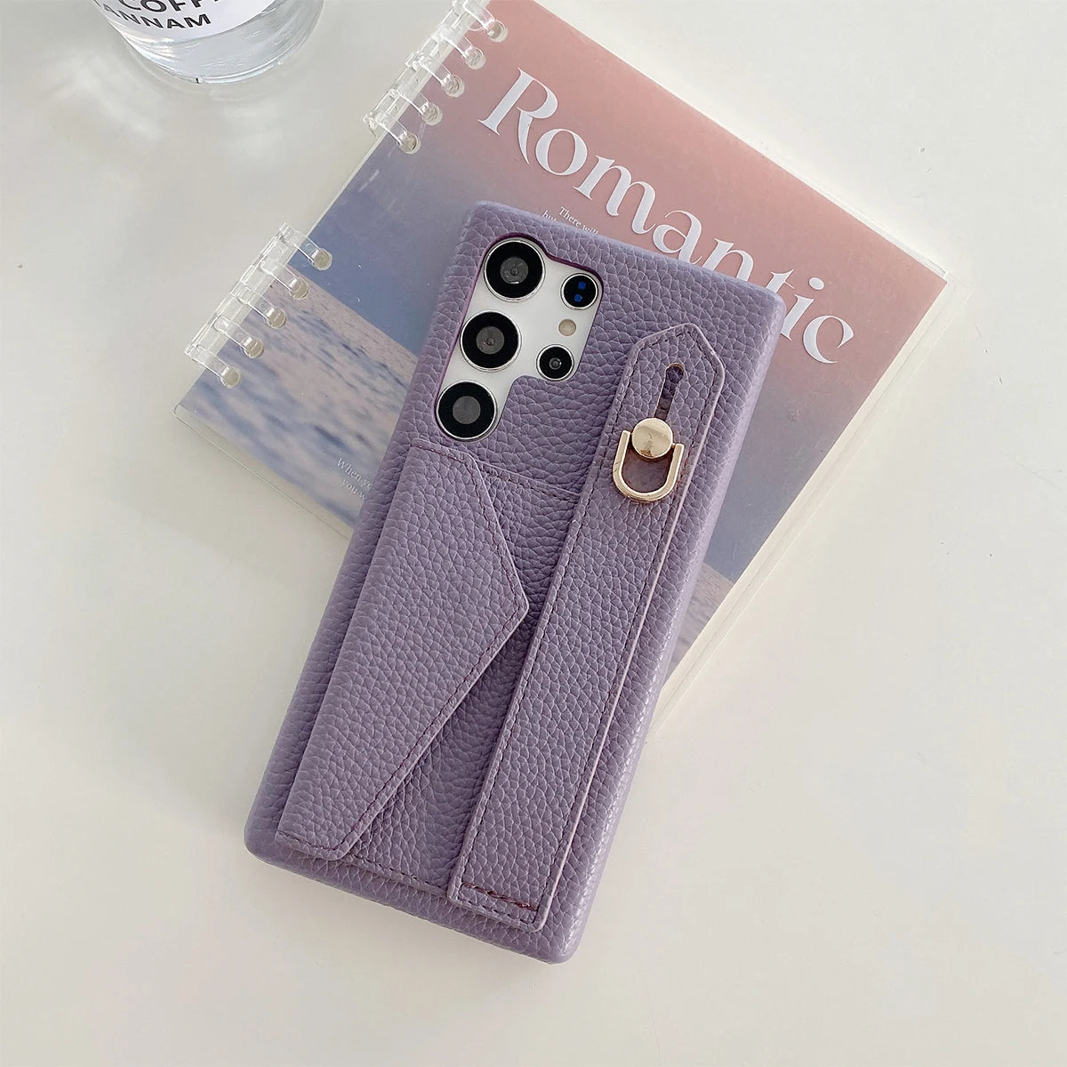 LuxStrap Wallet – PU Leather Wrist Strap Phone Case for Galaxy S Series