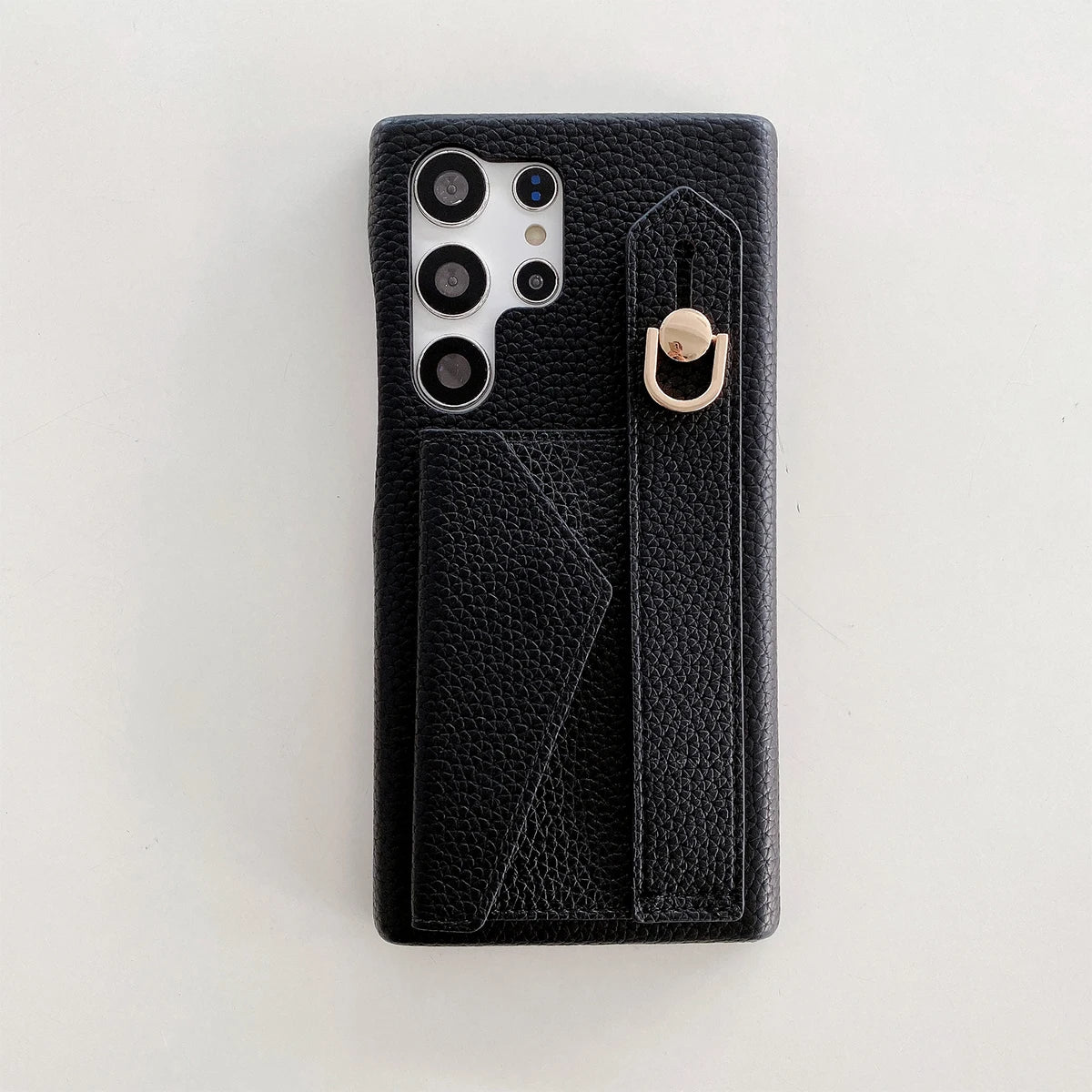 LuxStrap Wallet – PU Leather Wrist Strap Phone Case for Galaxy S Series